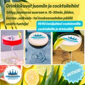 Nyt uutuutena drinkki- ja cocktailkuva! Voit lähettää meille oman kuvasi, yrityslogo ja teemme siitä kuvan jolla voit kruunata kesäjuhliesi drinkit. Viritä tarjoilut uudelle tasolle !Kuva säilyy suoraan drinkissä 15-30min riippuen juomasta. Kerma-, valkuais- tai kookosvaahdon päällä useita tunteja!Viritä kesäjuhlasi uudelle tasolle näyttävillä drinkkikuvilla.#Juhlat #Kesä #Drinkkikuva #Cocktailkuva #kakkupaperi_fi #Kesäjuhla #juhannus